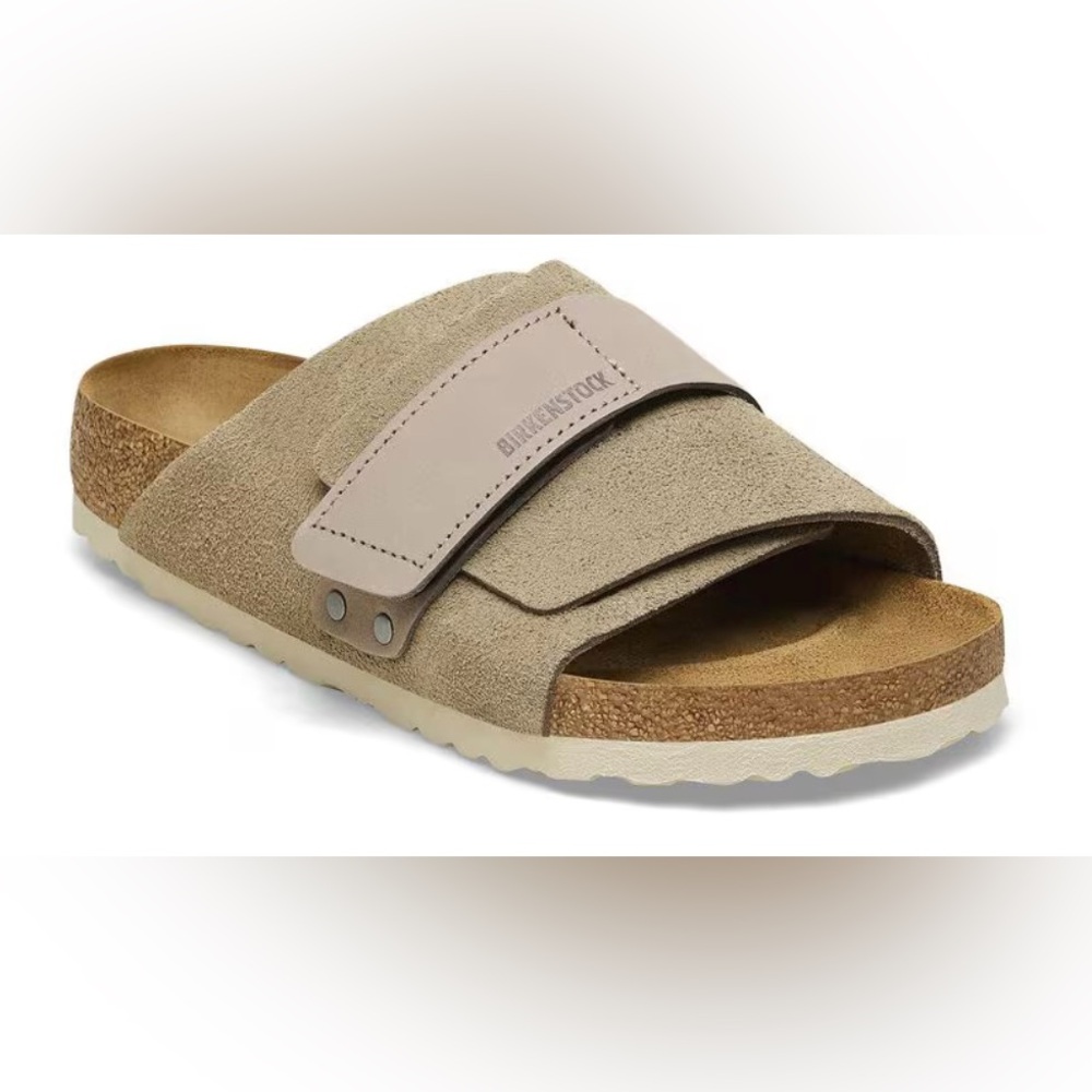 **Birkenstock** Kyoto Suede Sandals in Taupe